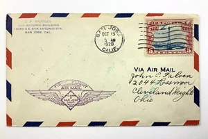1928 US CDS FFC CF Barnes San Antonio Gebäude San Jose CA Umschlag 336C - Bild 1 von 4