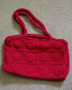 Handbag Knitted, Crochet pattern Large 2 Compartment Bag with zipper - Picture 1 of 3