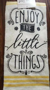 100% COTTON KITCHEN DISH TOWEL Inspirational "Enjoy the Little Things" - Picture 1 of 2