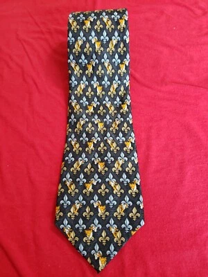 Мужской галстук The Disney Store - Tigger - Fleur De Lis Design 100% шелк - Изображение 1 из 3