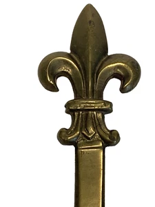 Abridor de letras vintage de latón macizo flor de lis accesorio de escritorio decoración de oficina - Imagen 1 de 7