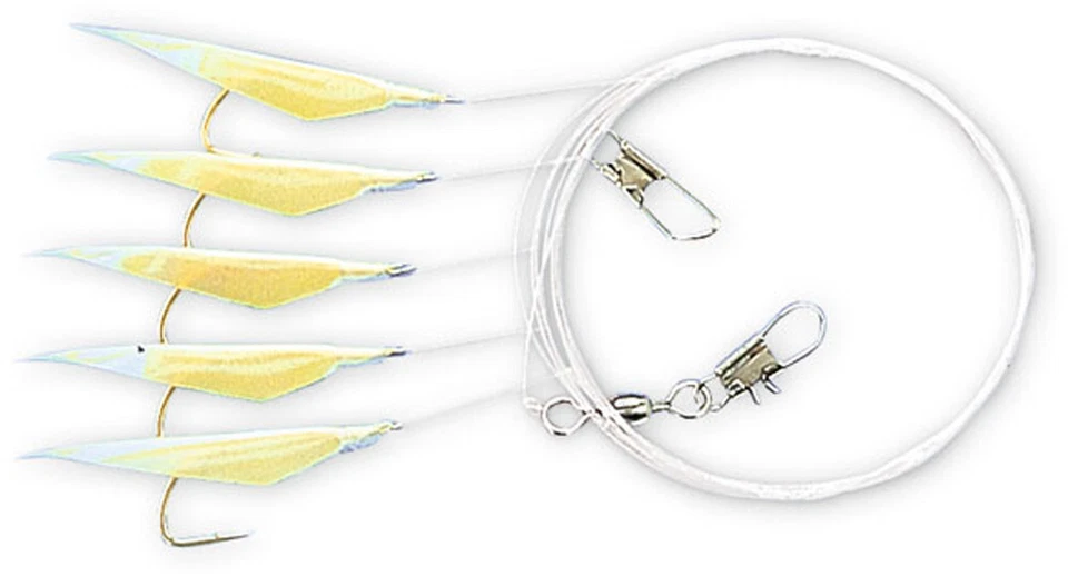 Zebco Heringspaternoster Heringsvorfach  5 Goldhake #6 mit Fluo-Fischhaut - Bild 1 von 1