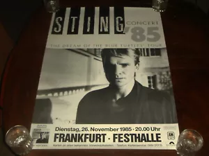 STING The Dream Of The Blue Turtles 1985 Frankfurt GERMANY CONCERT POSTER NMINT - Picture 1 of 5