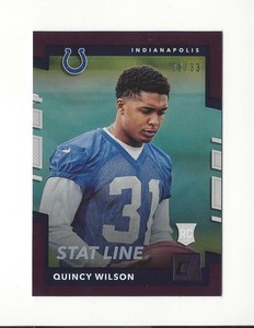 2017 Donruss Season Stat Line #361 Quincy Wilson Rookie Colts /33 