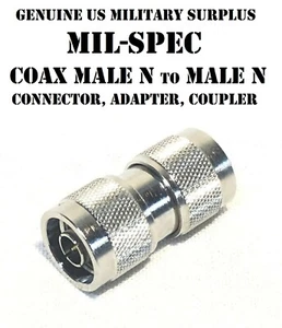 CONECTOR COAXIAL MACHO N CONECTOR CABLE ACOPLADOR ANTENA ADAPTADOR RADIOAFICIONADO EE. UU. MILITAR NUEVO - Imagen 1 de 10