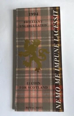 1994 SCOTTISH LION ONE 1 POUND COIN IN ORIGINAL ROYAL MINT PACK - Image 1 of 4