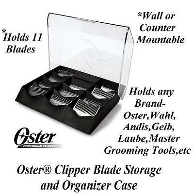 OSTER Clipper Blade STORAGE&ORGANIZER CASE Holder Shelf*Also For Andis,Wahl,Geib