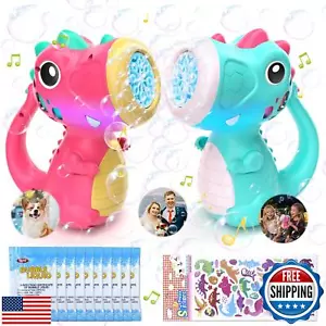 2PCS Bubble Machine Wand for Boys Girls Toddler Toys, Dinosaur Bubble Machine - Picture 1 of 5
