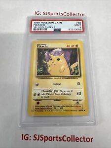 1999 Pokemon Game Base Set #58 Yellow Cheeks Pikachu PSA 9 MINT