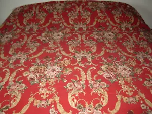 Funda nórdica vintage Ralph Lauren Danielle Marseilles King roja floral algodón - Imagen 1 de 9