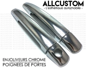 ENJOLIVEURS CACHES CHROME COUVRE POIGNEES PORTES PORTIERE pour PEUGEOT RCZ 10-15 - Picture 1 of 4