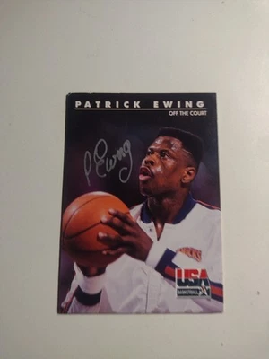 1992 Skybox USA #23 Patrick Ewing  New York Knicks AUTOGRAPHED  - Image 1 of 3