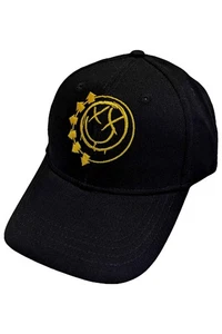 Blink-182 Baseball Cap gelb Six Arrow Smile Band Logo neu offiziell schwarz - Bild 1 von 3