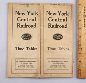 Vintage 1923 New York Central Lines Railroad Timetable - Picture 1 of 6