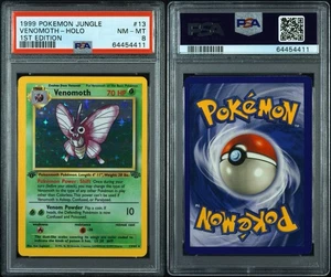 Pokémon TCG Venomoth 13/64 Jungle 1st Edition Holo PSA 8 - Picture 1 of 3