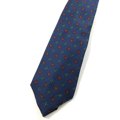 Corbata Charles Tyrwhitt NUEVA 100 % seda geométrica para hombre 57 pulgadas por 3,5" azul Foto 1 de 4