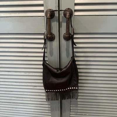 HARLEY DAVIDSON VINTAGE Crossbody Fringe Bag In Black Pebble Leather - Image 1 of 4