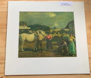 SIR ALFRED MUNNINGS; GYPSY HOP-PICKERS. MOUNTED ART PRINT. COUNTRY PURSUITS - Picture 1 of 1