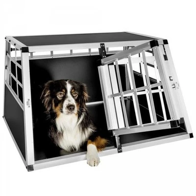 HundeTransportbox - Autotransportbox - Aluminium - 89x69x50 cm - Doppeltüren - Bild 1 von 4