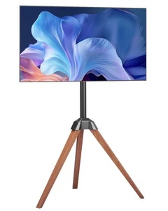 Uimoso Tripod Easel TV Stand Wood Legs Holds up to 99 lbs for 40-65 Inch Screens - Picture 1 of 12