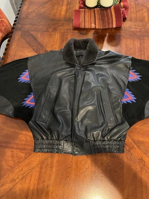 Chaqueta de bombardero vintage de gamuza de cuero Robert Comstock Foto 1 de 4