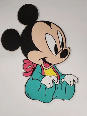 De colección Disney Mickey Mouse Colgante de Pared Recorte Decoración Bebé Niños Guardería Arte De Colección Foto 1 de 4