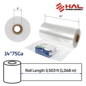 Centerfold POF Shrink Film 14in (356mm) 75 Gauge HAL - Picture 1 of 6