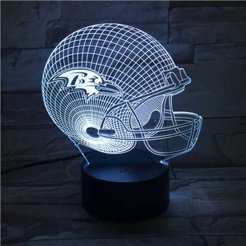 NFL Baltimore Ravens Football Helmet 3D Light Cover