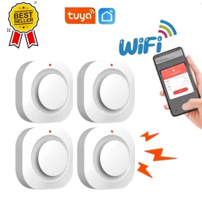 Tuya WiFi Smoke Alarm Fire Alarm Home Security System Combination. - Image 1 of 4