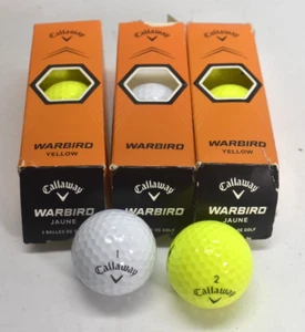Callaway Golf Balls Warbird 9 Pack Distance Balls Yellow & White - Picture 1 of 4