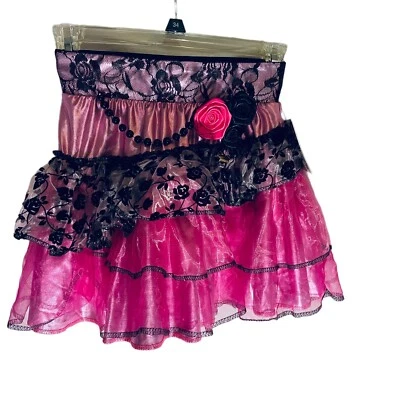 Briar Beauty Pink Black TuTu Skirt Girls 6-10 Halloween Costume Ever After High - Image 1 of 4