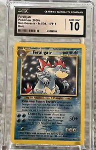 2000 Pokemon Neo Genesis 1st Edition Holo Psa Feraligatr 4/111 CGC Gem Mint 10 - Picture 1 of 4