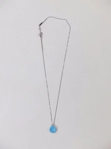 BOTTEGA VENETA Sello Azul Esmaltado Plata Colgante Collar Auténtico Diseñador Nuevo Con Etiquetas - Imagen 1 de 10