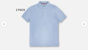French Toast SHORT SLEEVE THREE BUTTON Pique Polo (LIGHT BLUE,SizeXXL-18/20) NWT - Picture 1 of 1