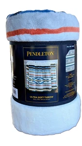 Pendleton Ultra Plush Fleece Sherpa Throw Blanket (50x70”) New - Picture 1 of 4