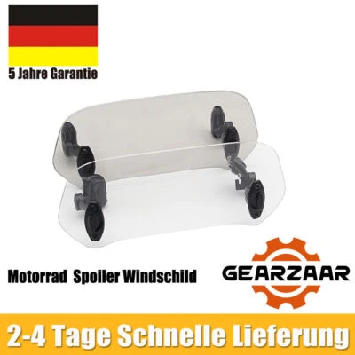 Einstellbar Windschutzscheibe Clip On Motorrad Spoiler Windschild Universal - Bild 1 von 4