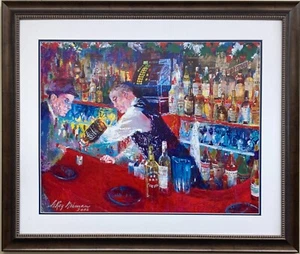 LeRoy Neiman "Frank at Rao's" NEW CUSTOM FRAMED Art Lithograph Sinatra Rat Pack - Picture 1 of 3
