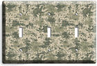 MILITARY ARMY PIXELATED CAMO 3 GANG LIGHT SWITCH PLATES VETERAN ROOM HOME DECOR