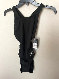 NWT! Speedo Solid Flyback Black Training Swimsuit Endurance+ Women's sz28 - Picture 1 of 5