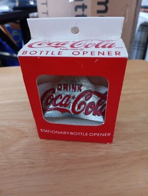 Vintage 1991 Stationary Bottle Opener Coca-Cola Wall Mount “Drink Coca-Cola” - Image 1 of 4