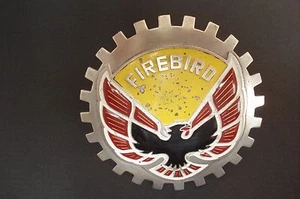 ORIGINAL PONTIAC FIREBIRD TRANS AM STEEL METAL EMBLEM VINTAGE BADGE GRILL - Picture 1 of 8