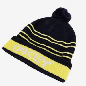 Oakley Fathom Logo Hat Cap Beanie Winter Ski Snow Knit Hat Navy Blue NEW NWT - Picture 1 of 1