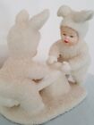 Snow Bunnys Figurine On See-Saw Ariela Collection From World Bizarre