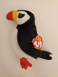 TY The Beanie Babies 1997 Puffer The Puffin Bird Toy with Tag - Picture 1 of 17