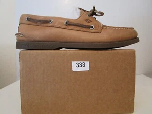 Sperry Herren Top-Sider 61317 Leder Slipper A/O Sahara Hellbraun Bootsschuhe Größe 8,5 - Bild 1 von 10