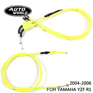 Yellow Throttle Cables + Clutch Cable Wire Line For Yamaha YZF R1 2004 2005 2006 - Bild 1 von 9