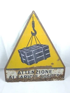 VINTAGE ARREDO INDUSTRIAL DESIGN CARTELLO STRADALE INSEGNA INDUSTRIALE FABBRICA - Foto 1 di 5