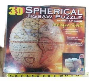 3D Spherical Antique Globe Jigsaw Puzzle 9.5" Diameter 530 pc 1998 Buffalo Games - Picture 1 of 4