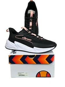 Ellesse Black/White Morona Runner Lace Up Sneakers Shoes Women’s Sz 40/8.5 NIB - Picture 1 of 7