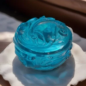 Fenton Glas 100th Anniversary türkis blau Schmuckschatulle 2005 - Bild 1 von 4